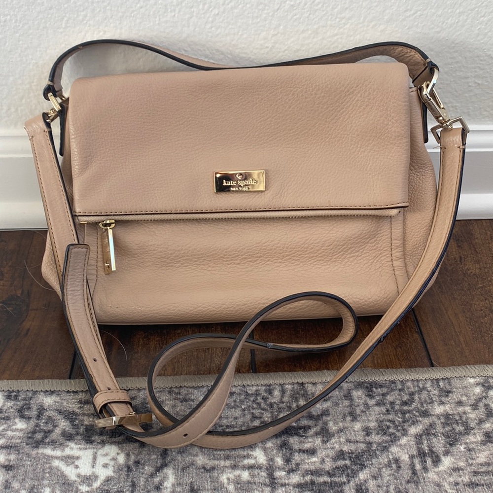 Kate Spade Leather Fold Over Crossbody Bag